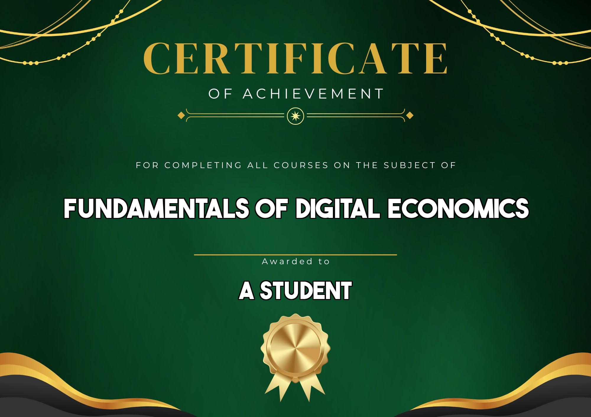 Fundamentals of Digital Economics